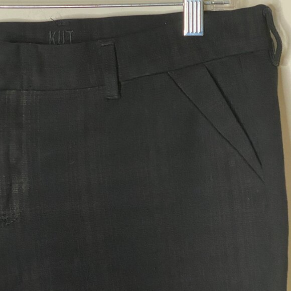 KUT from the Kloth Skinny Dress Pants Black Subtle Plaid Stretch Womens Size 14 - Picture 8 of 8